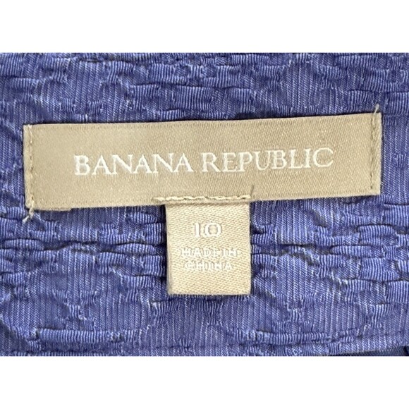 Banana Republic Women's Blue Textured Pencil Skirt Workwear Office Casual Sz 10 - Picture 5 of 9